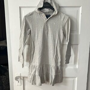 Ralph Lauren Light Gray Kids Hooded Dress